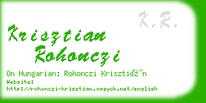 krisztian rohonczi business card